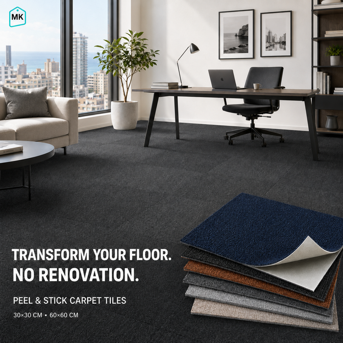 Self-adhesive peel and stick carpet tiles - main product image