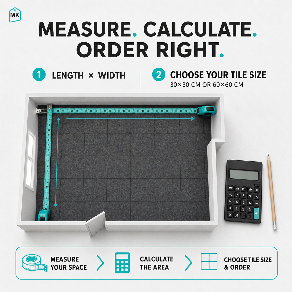 Guide to measuring and calculating carpet tiles needed