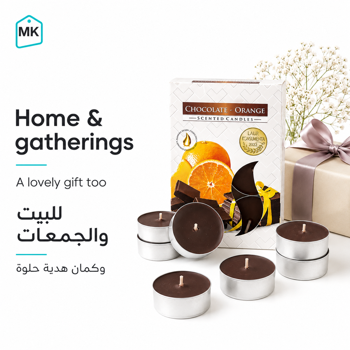 Chocolate Orange scented candle bundle, 12 candles – product image 5