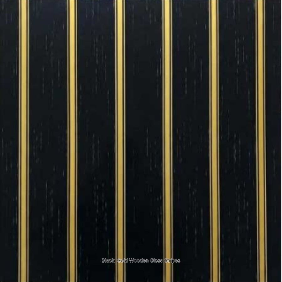 Black Gold Wooden Gloss Stripes