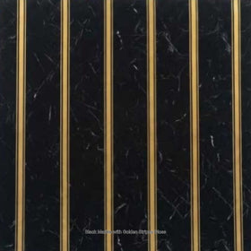 Black Marble with Golden Stripes Gloss