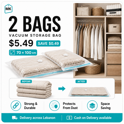 Durable reusable vacuum storage bag material close-up