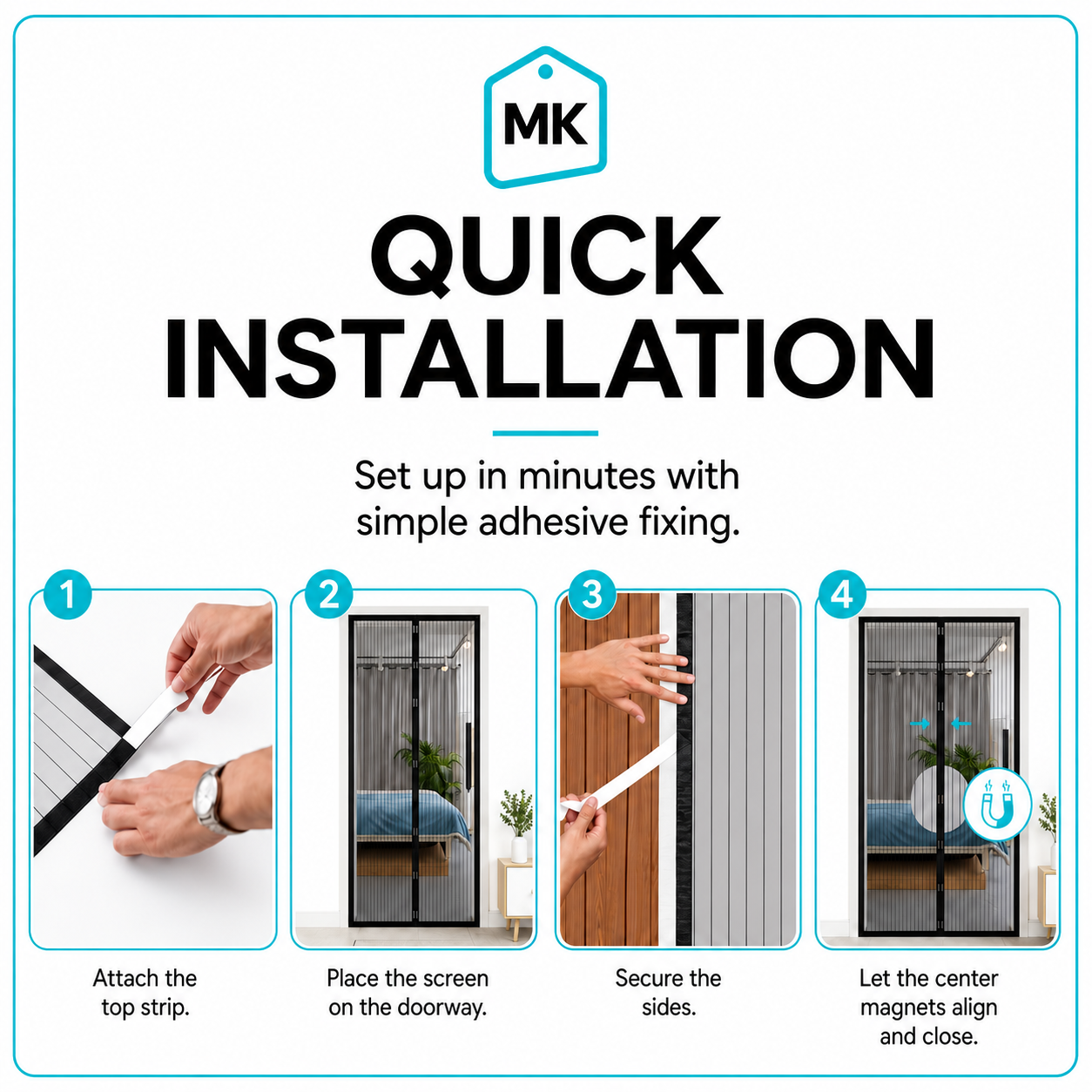 Magnetic Door Curtain – ستارة باب مغناطيسية | هوا نقي بدون بعوض