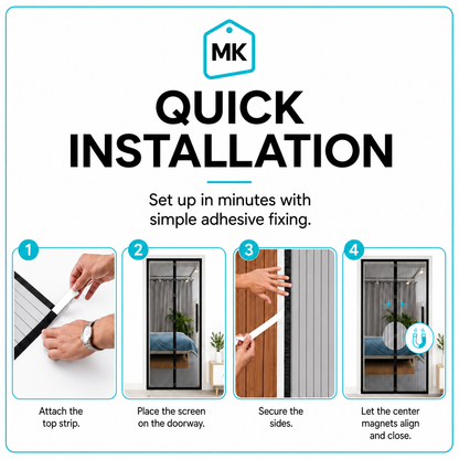 Magnetic Door Curtain – ستارة باب مغناطيسية | هوا نقي بدون بعوض