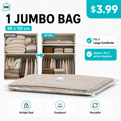 Vacuum Storage Bags – 80x110cm أكياس فاكيوم لتوفير المساحة