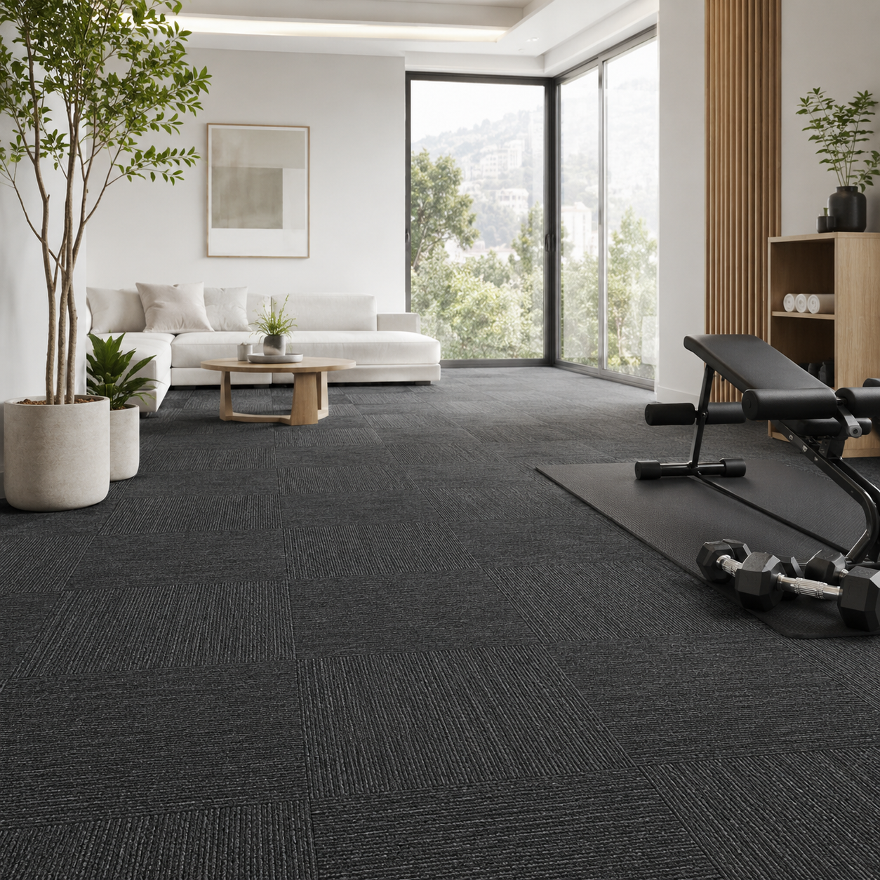 Carpet Tiles 6-Panel Set – بلاط سجاد لاصق