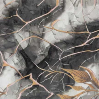 Golden Flora Grey Marble