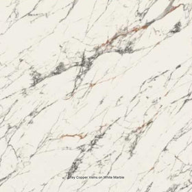 Grey Copper Veins on White Marble