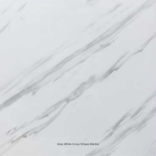 Grey White Cross Stripes Marble