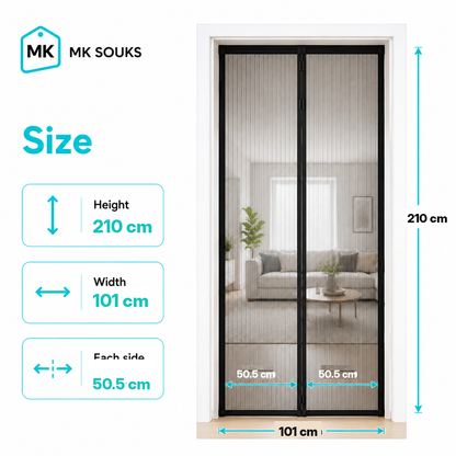 Magnetic Door Curtain – ستارة باب مغناطيسية | هوا نقي بدون بعوض