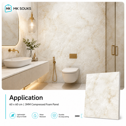 3D Wall Panels – 8 لوحات جدار ثلاثية الأبعاد لاصقة