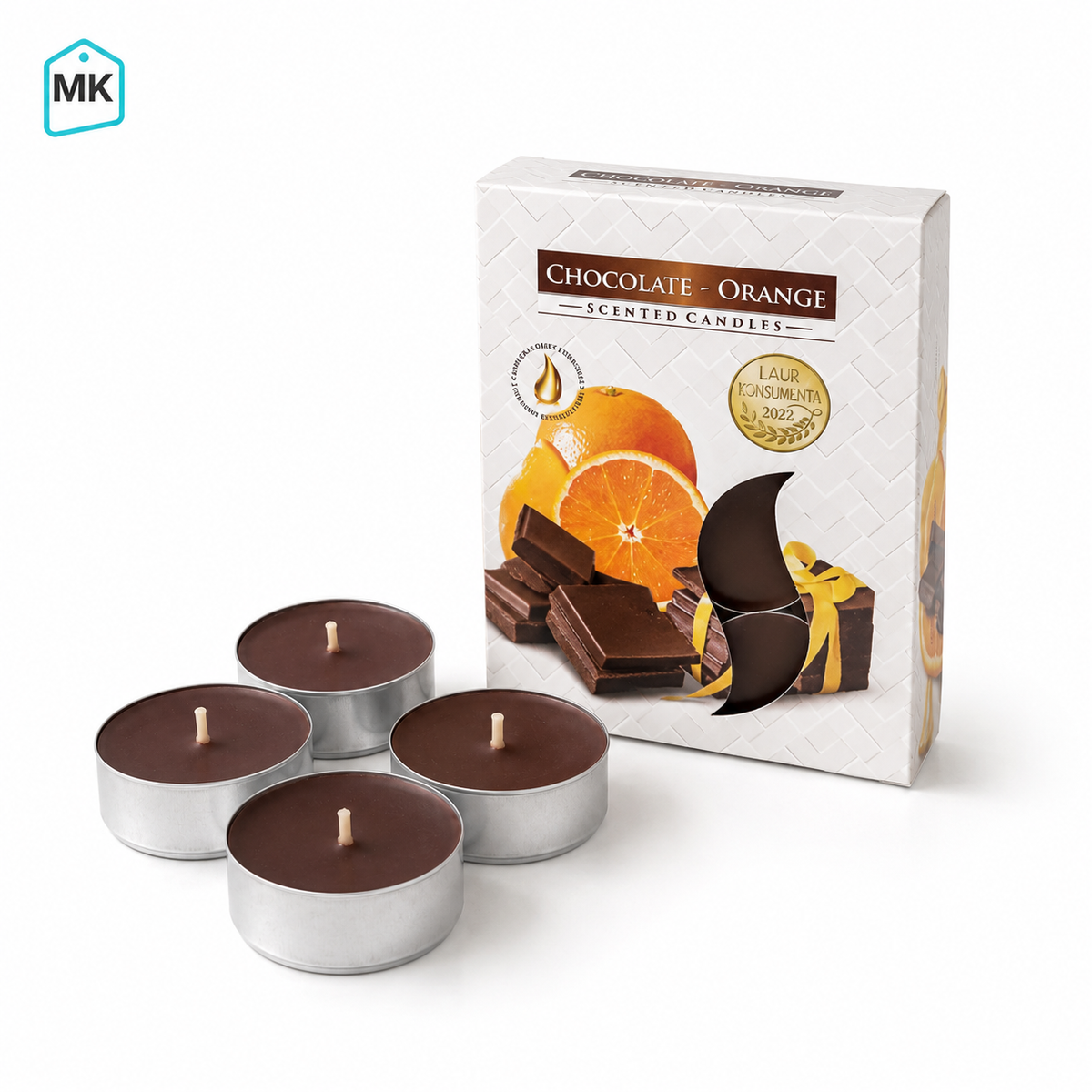 Chocolate Orange scented candle bundle, 12 candles – product image 1